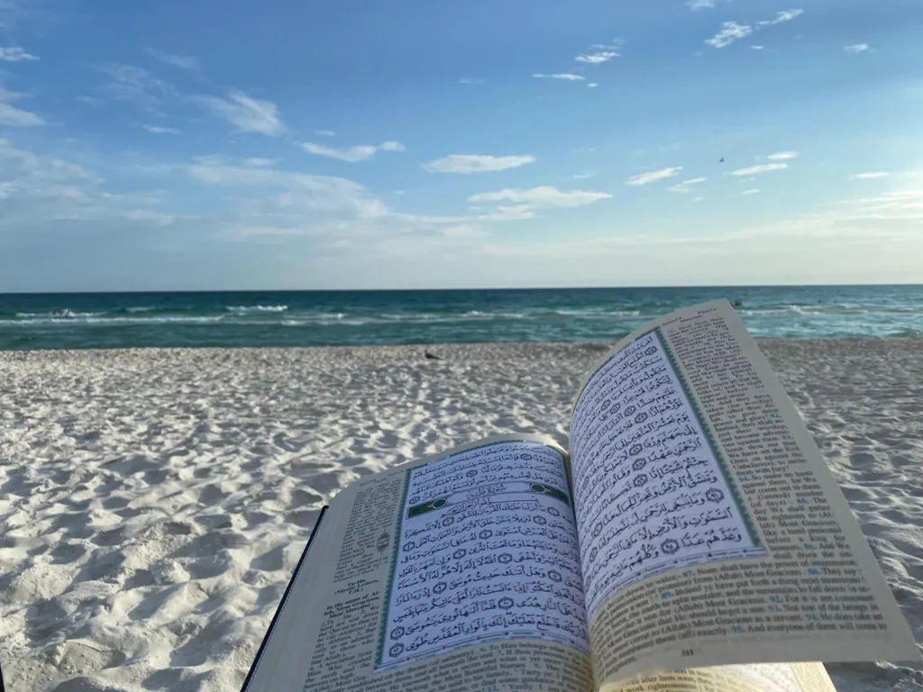 Reading Quran on Water